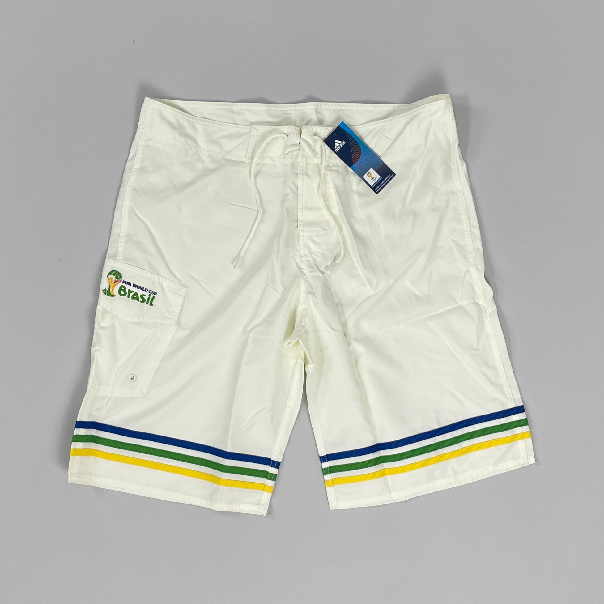 Shop 2014 BRAZIL *BNWT* ADIDAS WORLD CUP SHORTS (MULTIPLE SIZES) OE, classic football shirts, vintage football shirts & retro soccer jerseys at Cult Kits