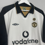 2001/02 MANCHESTER UNITED SCHOLES #18 REVERSIBLE CENTENARY SHIRT (XXL) UMBRO