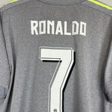 Shop 2015/16 REAL MADRID RONALDO #7 L/S AWAY SHIRT (XL) ADIDAS, classic football shirts, vintage football shirts & retro soccer jerseys at Cult Kits