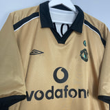 2001/02 MANCHESTER UNITED SCHOLES #18 REVERSIBLE CENTENARY SHIRT (XXL) UMBRO