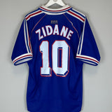 1998/00 FRANCE ZIDANE #10 HOME SHIRT (M) ADIDAS