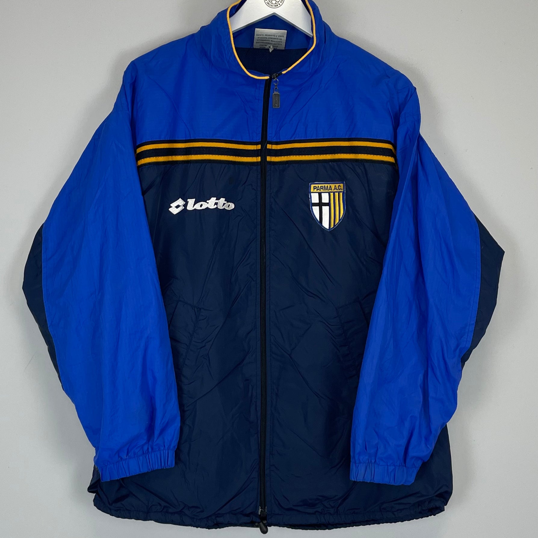 Shop 1998/99 PARMA WINDBREAKER JACKET (M) LOTTO, classic football shirts, vintage football shirts & retro soccer jerseys at Cult Kits