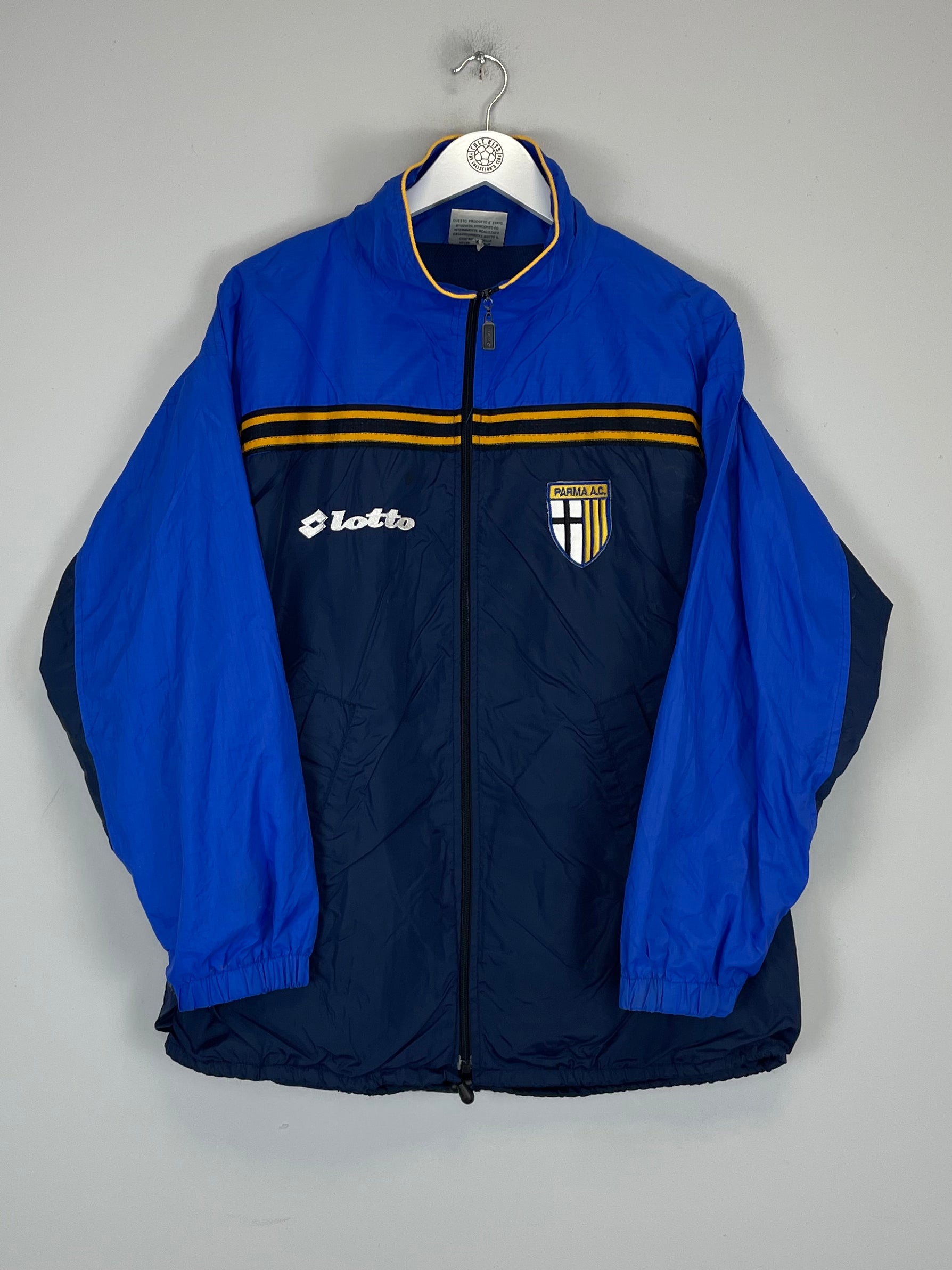 Shop 1998/99 PARMA WINDBREAKER JACKET (M) LOTTO, classic football shirts, vintage football shirts & retro soccer jerseys at Cult Kits