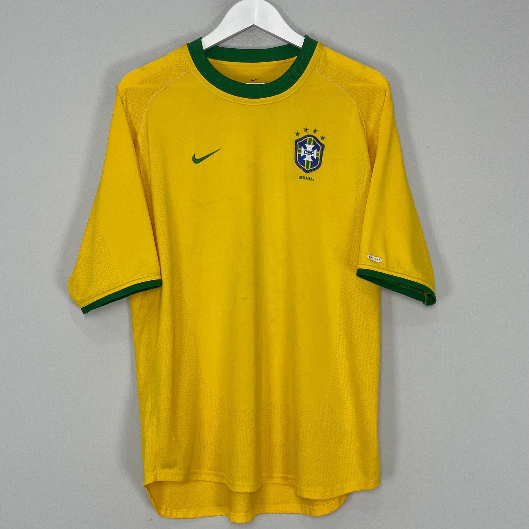 Shop 2000/02 BRAZIL HOME SHIRT (L) NIKE, classic football shirts, vintage football shirts & retro soccer jerseys at Cult Kits