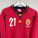 Shop 1998/99 SPAIN LUIS ENRIQUE #21 HOME SHIRT (L) ADIDAS, classic football shirts, vintage football shirts & retro soccer jerseys at Cult Kits