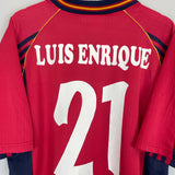 Shop 1998/99 SPAIN LUIS ENRIQUE #21 HOME SHIRT (L) ADIDAS, classic football shirts, vintage football shirts & retro soccer jerseys at Cult Kits
