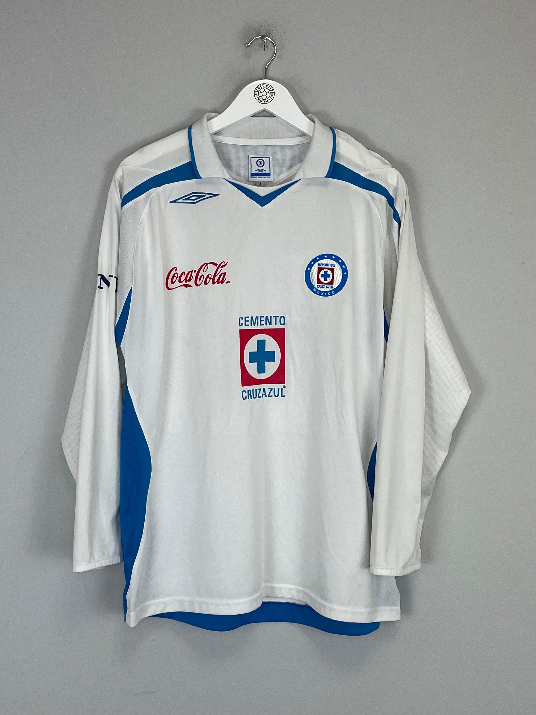 Shop 2008/09 CRUZ AZUL L/S AWAY SHIRT (L) UMBRO, classic football shirts, vintage football shirts & retro soccer jerseys at Cult Kits