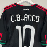 2010 MEXICO C.BLANCO #10 AWAY SHIRT (XL) ADIDAS