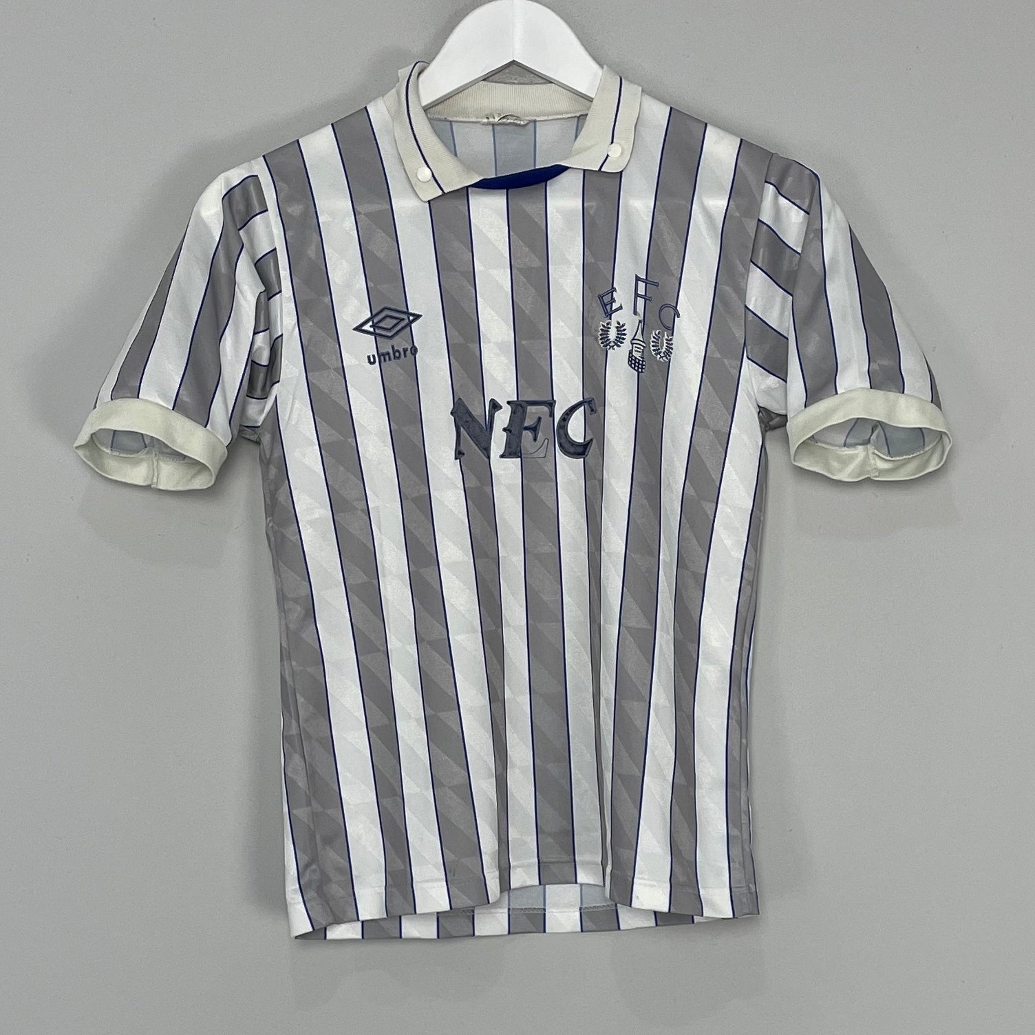 Shop 1988/90 EVERTON AWAY SHIRT (M.KIDS) UMBRO, classic football shirts, vintage football shirts & retro soccer jerseys at Cult Kits