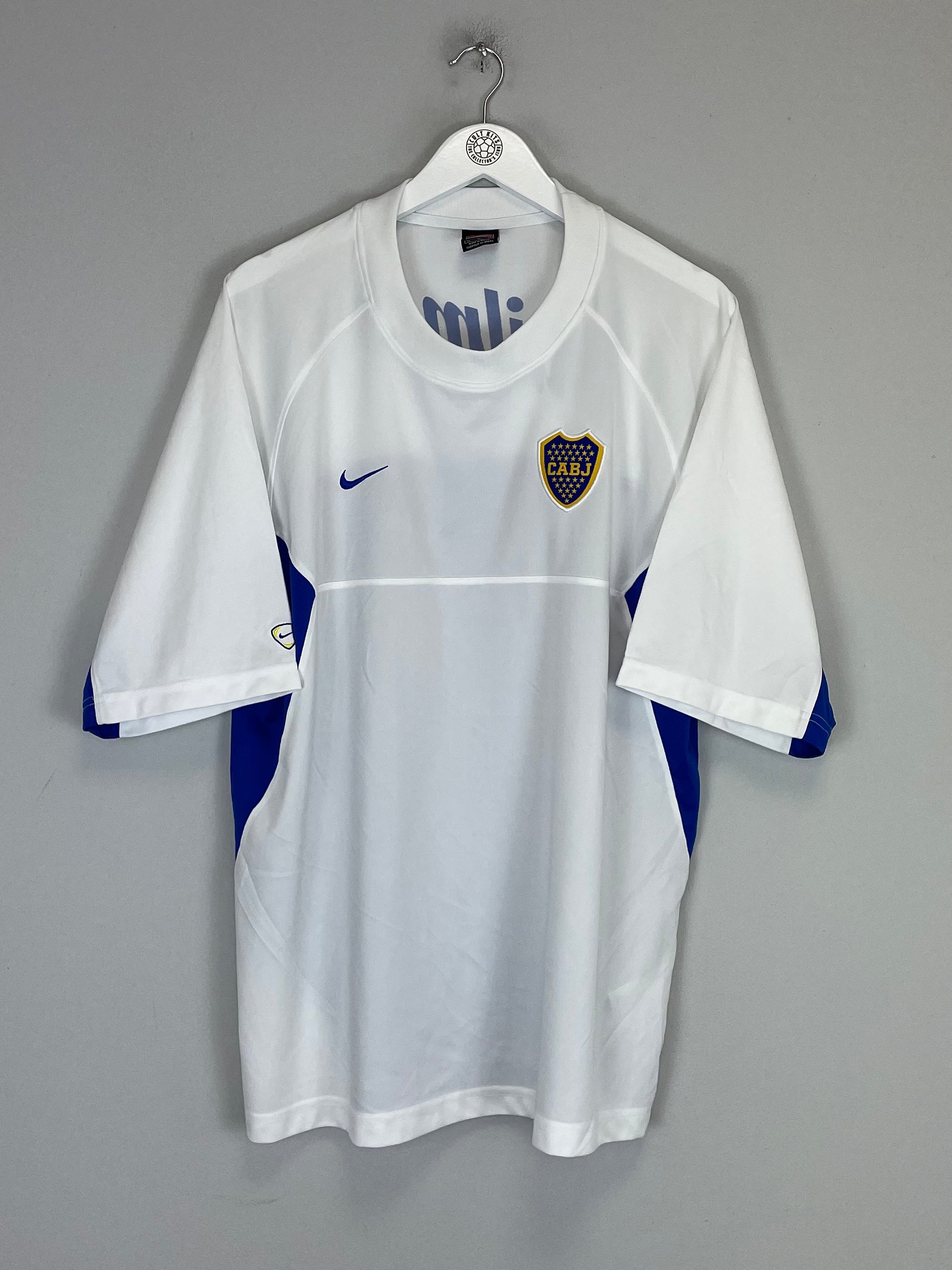 Shop 2002/04 BOCA JUNIORS TRAINING SHIRT (XL) NIKE, classic football shirts, vintage football shirts & retro soccer jerseys at Cult Kits