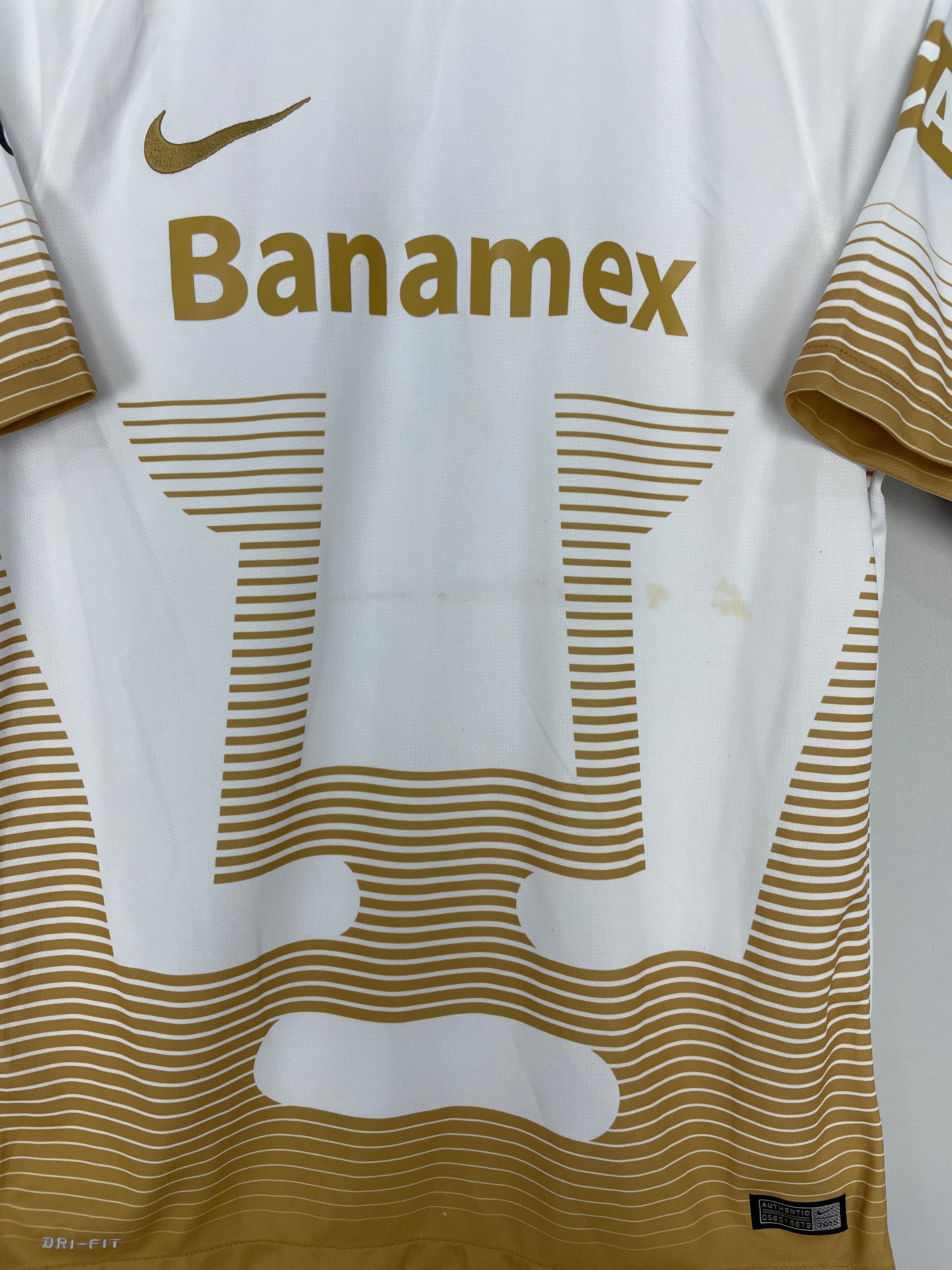 Shop 2015/16 UNAM PUMAS HACHITA #10 HOME SHIRT (M) NIKE, classic football shirts, vintage football shirts & retro soccer jerseys at Cult Kits