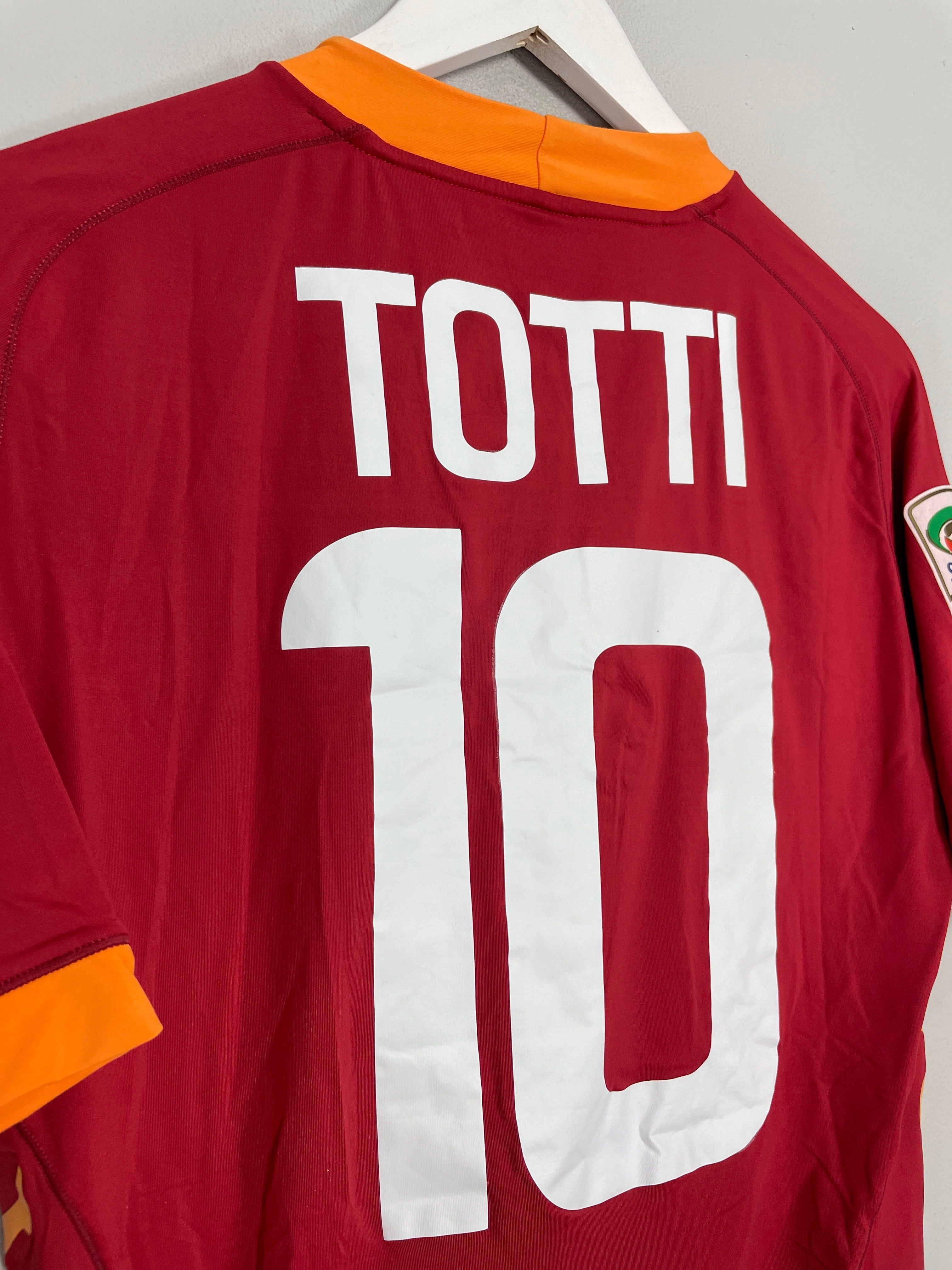 Shop 2011/12 ROMA TOTTI #10 HOME SHIRT (L) KAPPA, classic football shirts, vintage football shirts & retro soccer jerseys at Cult Kits