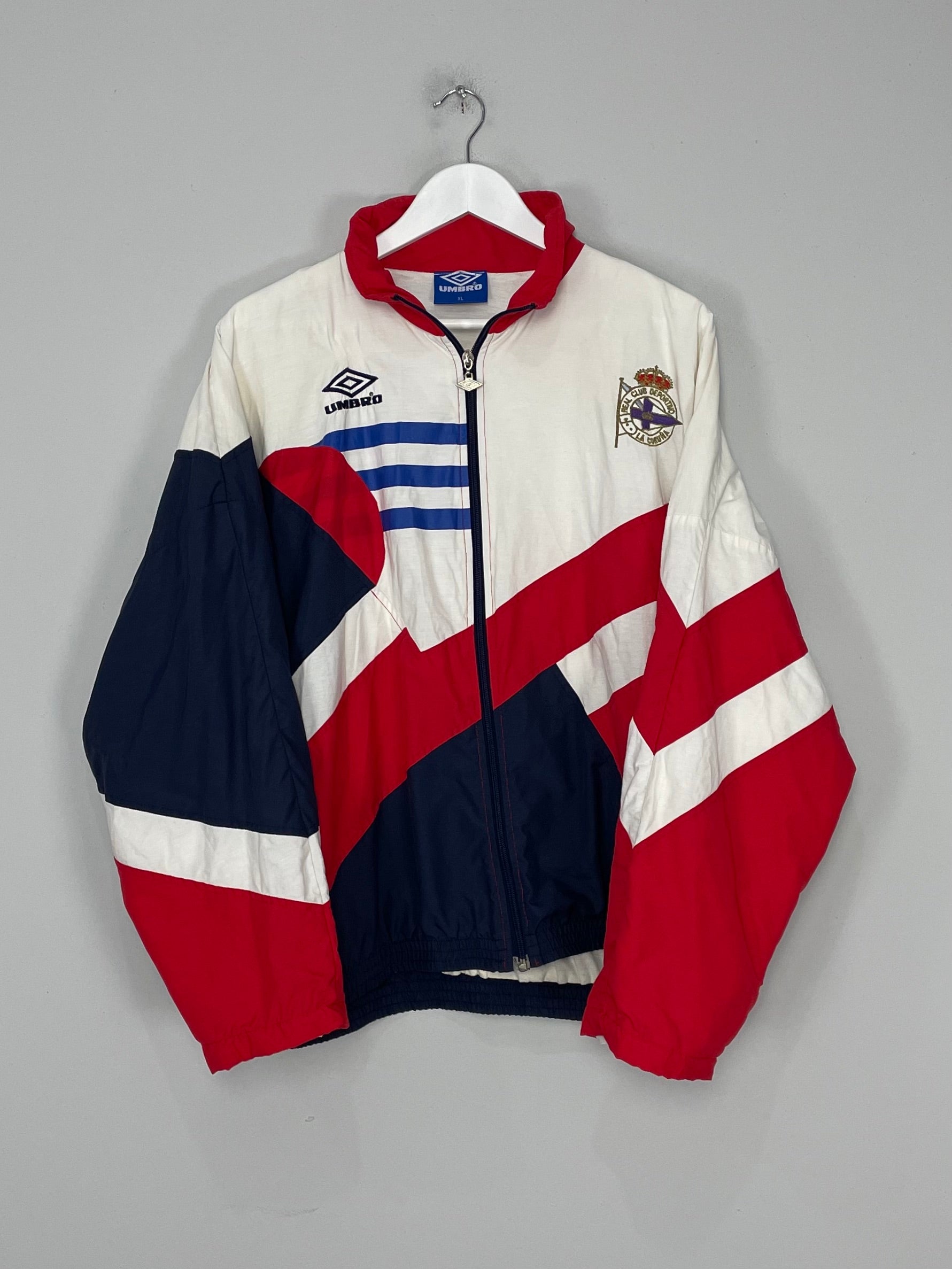 Shop 1993/94 DEPORTIVO LA CORUNA TRACK JACKET (XL) UMBRO, classic football shirts, vintage football shirts & retro soccer jerseys at Cult Kits