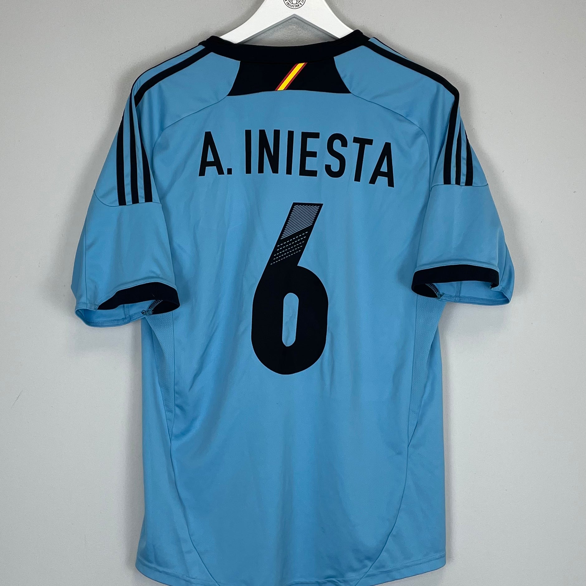 Shop 2012/14 SPAIN A.INIESTA #6 AWAY SHIRT (L) ADIDAS, classic football shirts, vintage football shirts & retro soccer jerseys at Cult Kits