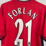 2002/04 MANCHESTER UNITED FORLAN #21 HOME SHIRT (M) NIKE