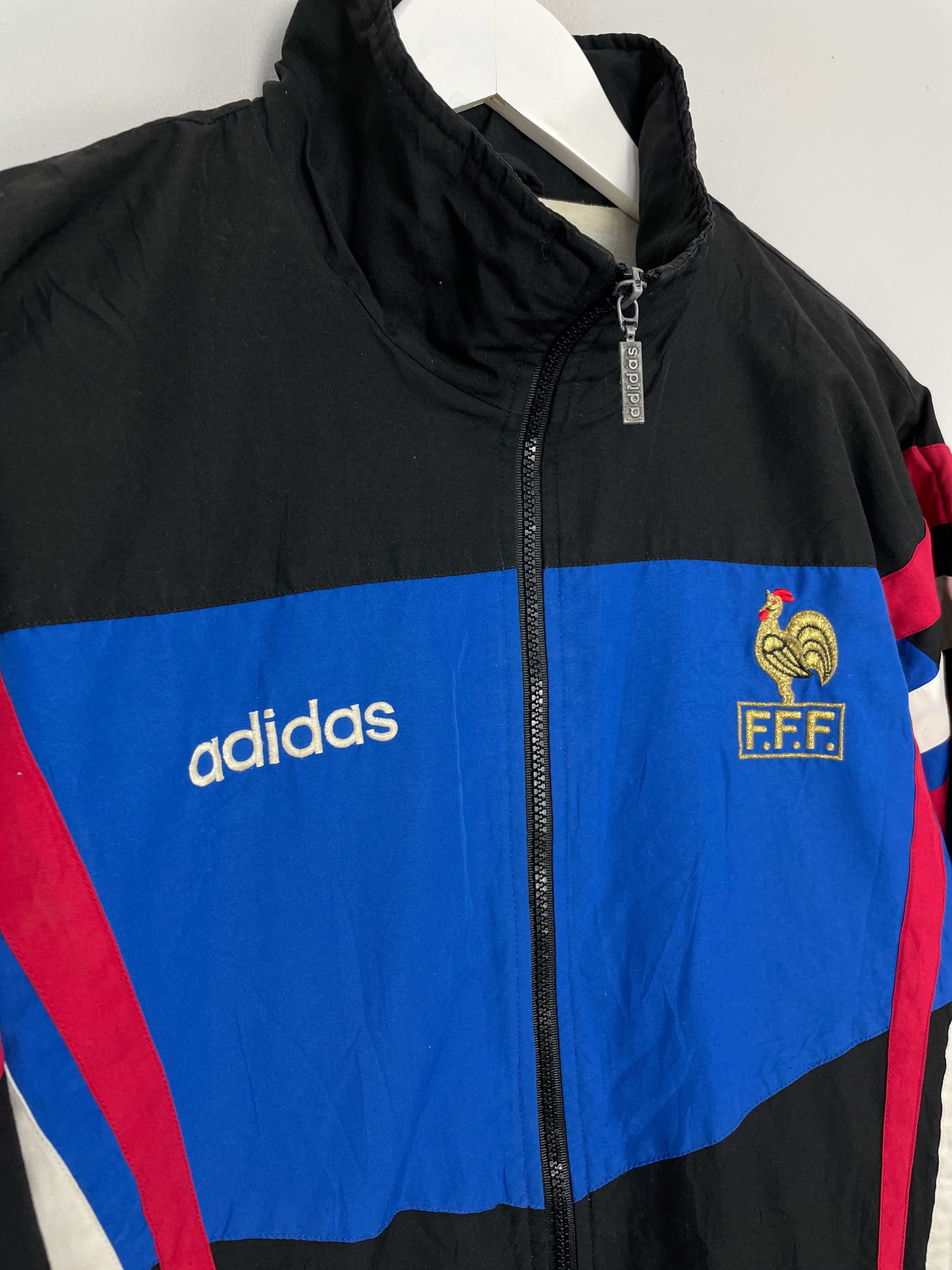Shop 1996 FRANCE TRACK JACKET (L/XL) ADIDAS, classic football shirts, vintage football shirts & retro soccer jerseys at Cult Kits