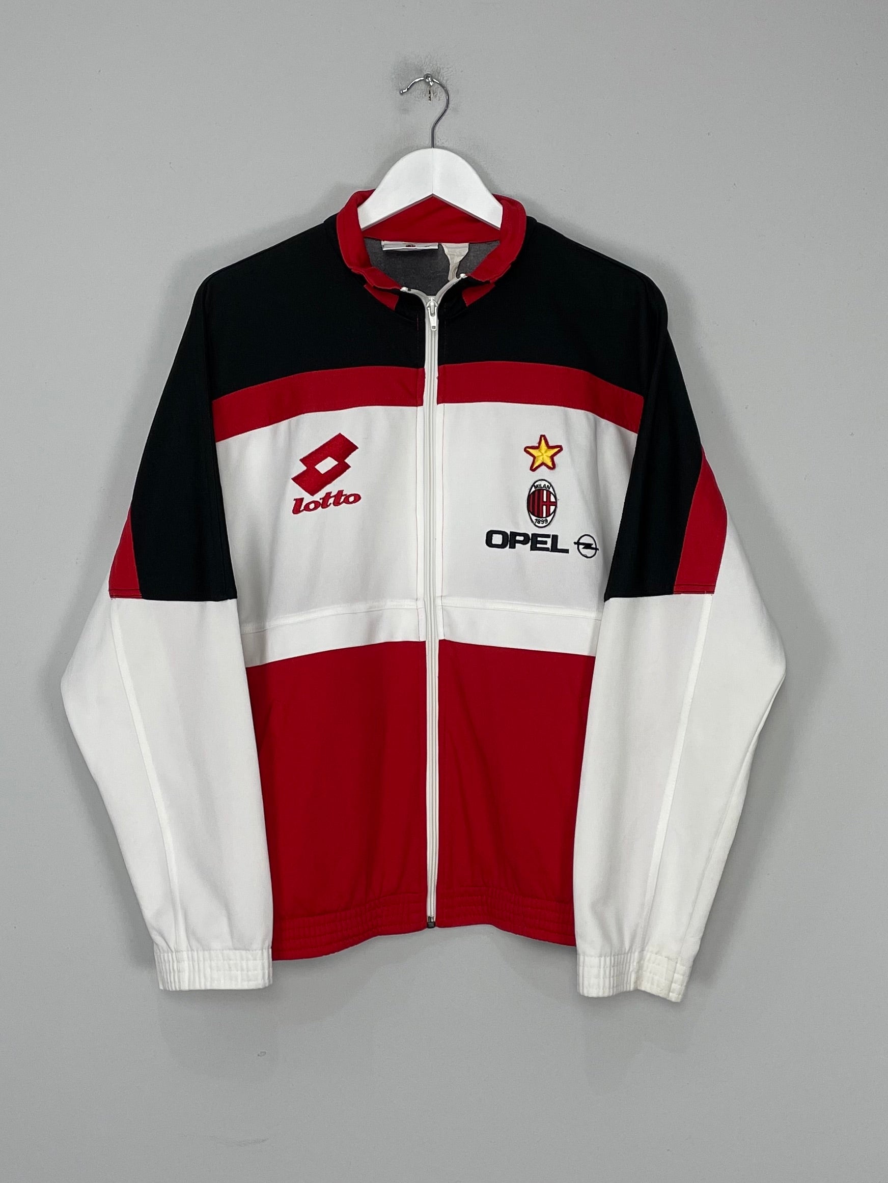 Shop 1995/96 AC MILAN TRACK JACKET (M) LOTTO, classic football shirts, vintage football shirts & retro soccer jerseys at Cult Kits