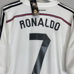 Shop 2014/15 REAL MADRID RONALDO #7 *BNWT* HOME SHIRT (XL) ADIDAS, classic football shirts, vintage football shirts & retro soccer jerseys at Cult Kits