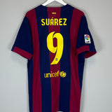2014/15 BARCELONA SUAREZ #9 HOME SHIRT (XL) NIKE