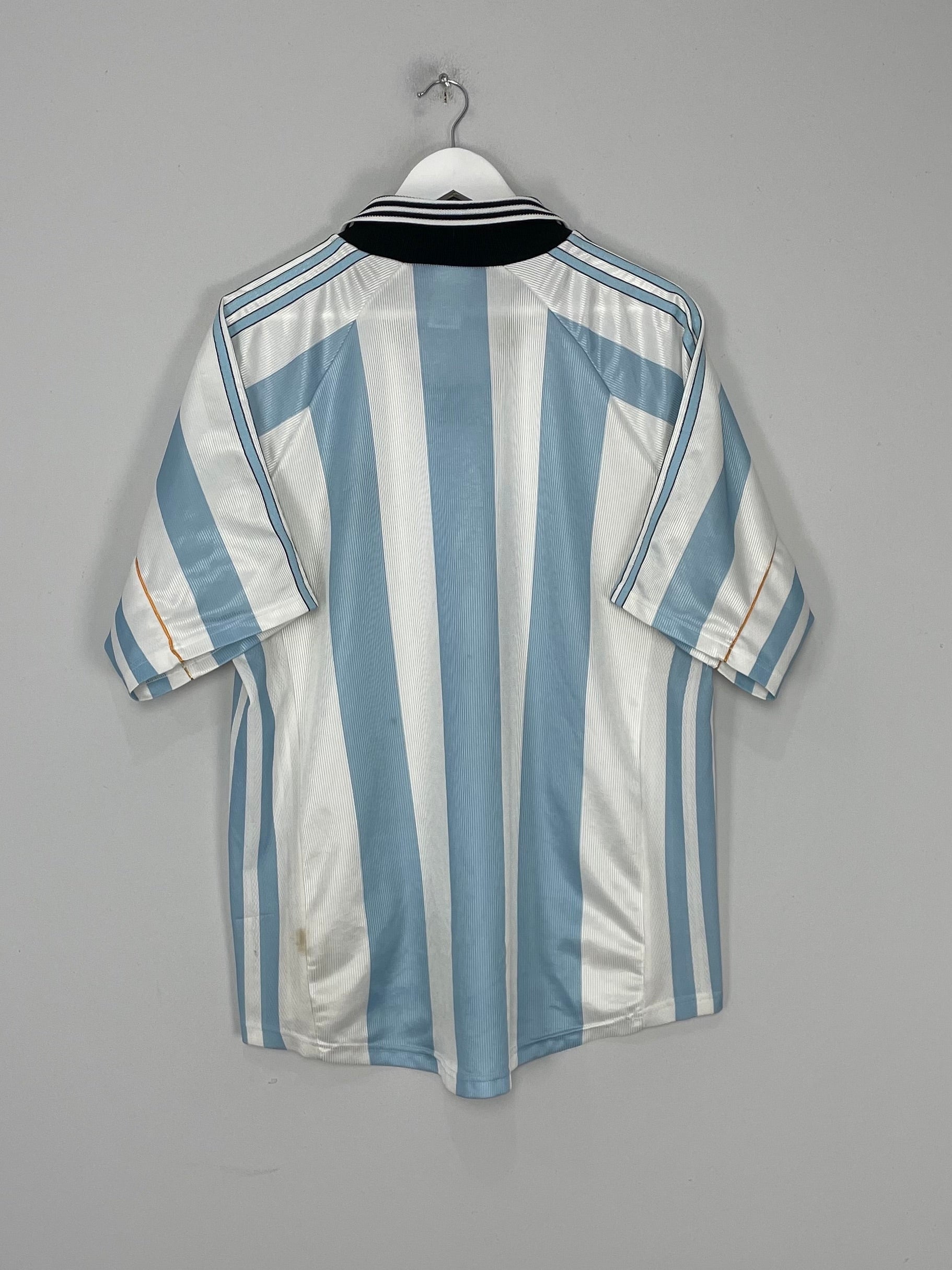 Shop 1998/99 ARGENTINA HOME SHIRT (L) ADIDAS, classic football shirts, vintage football shirts & retro soccer jerseys at Cult Kits