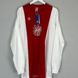 Shop 2022/23 AJAX *BNWT* L/S ADIDAS ORIGINALS HOME SHIRT (L), classic football shirts, vintage football shirts & retro soccer jerseys at Cult Kits