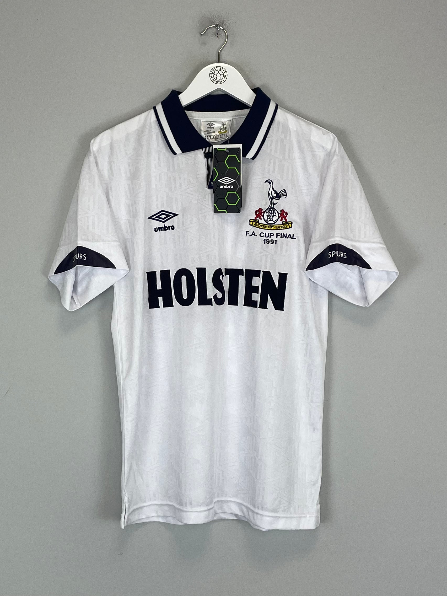 Shop 1991/93 TOTTENHAM *BNWT* RE-ISSUE FA CUP FINAL HOME SHIRT (M) UMBRO, classic football shirts, vintage football shirts & retro soccer jerseys at Cult Kits