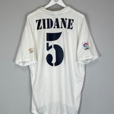 2002/03 REAL MADRID ZIDANE #5 *CENTENARY* HOME SHIRT (XL) ADIDAS