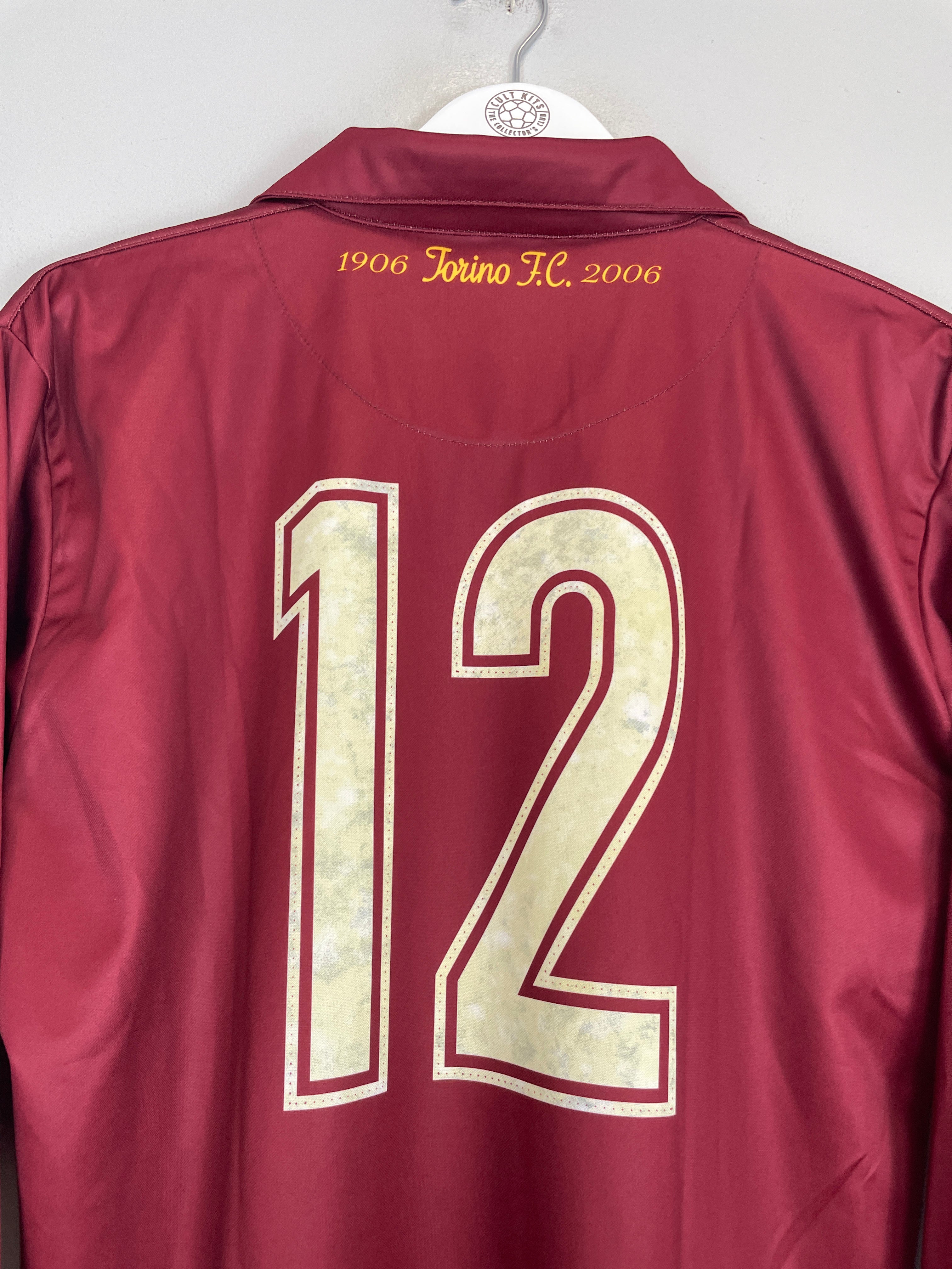 Shop 2006/07 TORINO #12 L/S CENTENARY HOME SHIRT (L) ASICS, classic football shirts, vintage football shirts & retro soccer jerseys at Cult Kits