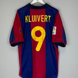 2000/01 BARCELONA KLUIVERT #9 HOME SHIRT (L) NIKE