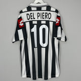 Shop 2001/02 JUVENTUS DEL PIERO #10 EUROPEAN HOME SHIRT (XL) LOTTO, classic football shirts, vintage football shirts & retro soccer jerseys at Cult Kits