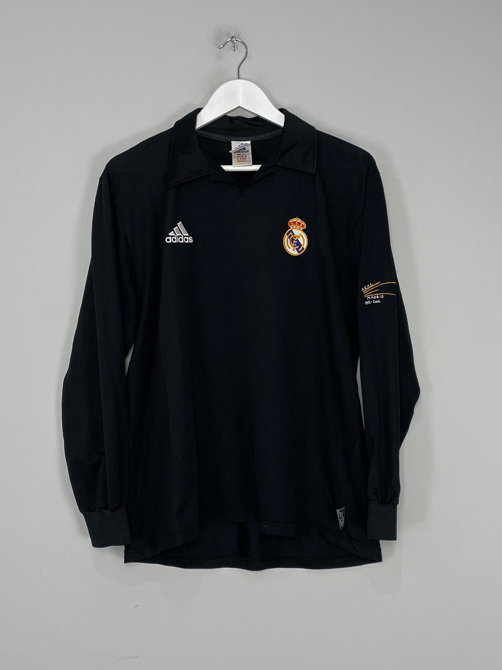 Shop 2001/02 REAL MADRID ZIDANE #5 *CENTENARY* L/S AWAY SHIRT (L) ADIDAS, classic football shirts, vintage football shirts & retro soccer jerseys at Cult Kits