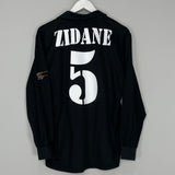 Shop 2001/02 REAL MADRID ZIDANE #5 *CENTENARY* L/S AWAY SHIRT (L) ADIDAS, classic football shirts, vintage football shirts & retro soccer jerseys at Cult Kits