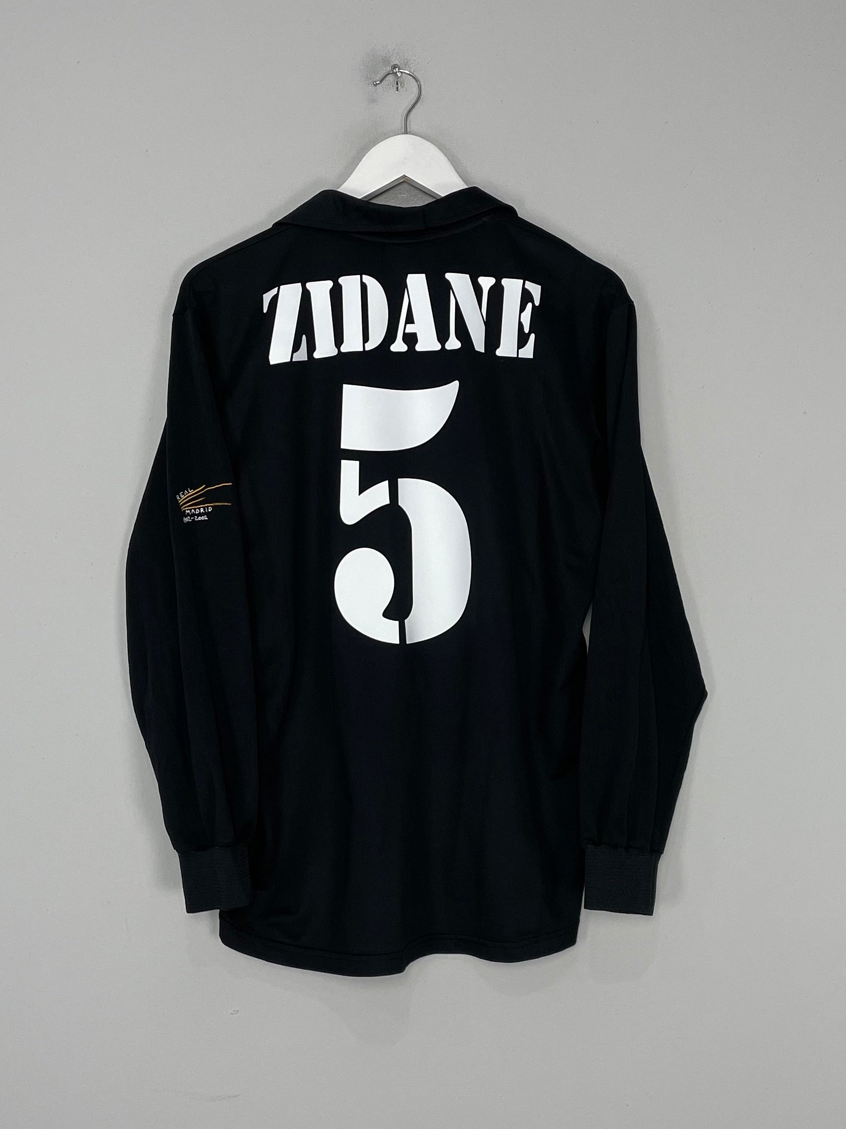 Shop 2001/02 REAL MADRID ZIDANE #5 *CENTENARY* L/S AWAY SHIRT (L) ADIDAS, classic football shirts, vintage football shirts & retro soccer jerseys at Cult Kits