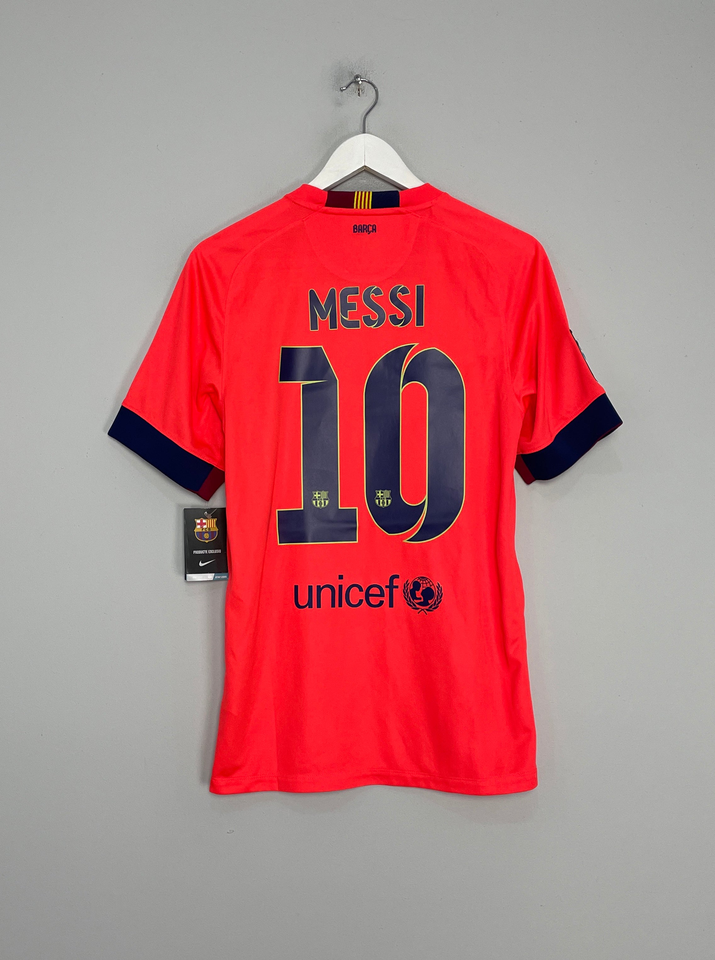Shop 2014/15 BARCELONA MESSI #10 *BNWT* AWAY SHIRT (S) NIKE, classic football shirts, vintage football shirts & retro soccer jerseys at Cult Kits