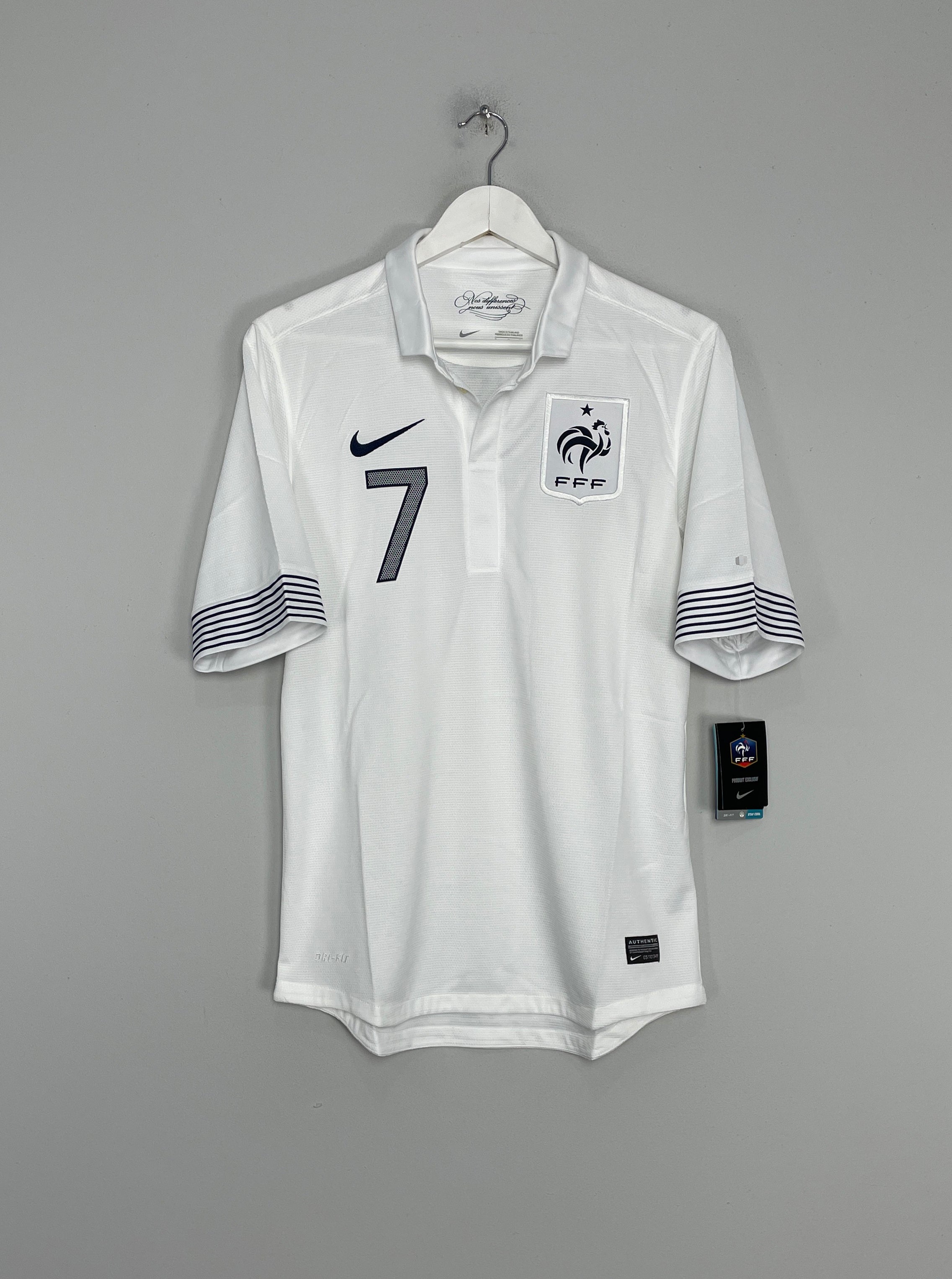 Shop 2012/13 FRANCE RIBERY #7 *BNWT* AWAY SHIRT (S) NIKE, classic football shirts, vintage football shirts & retro soccer jerseys at Cult Kits