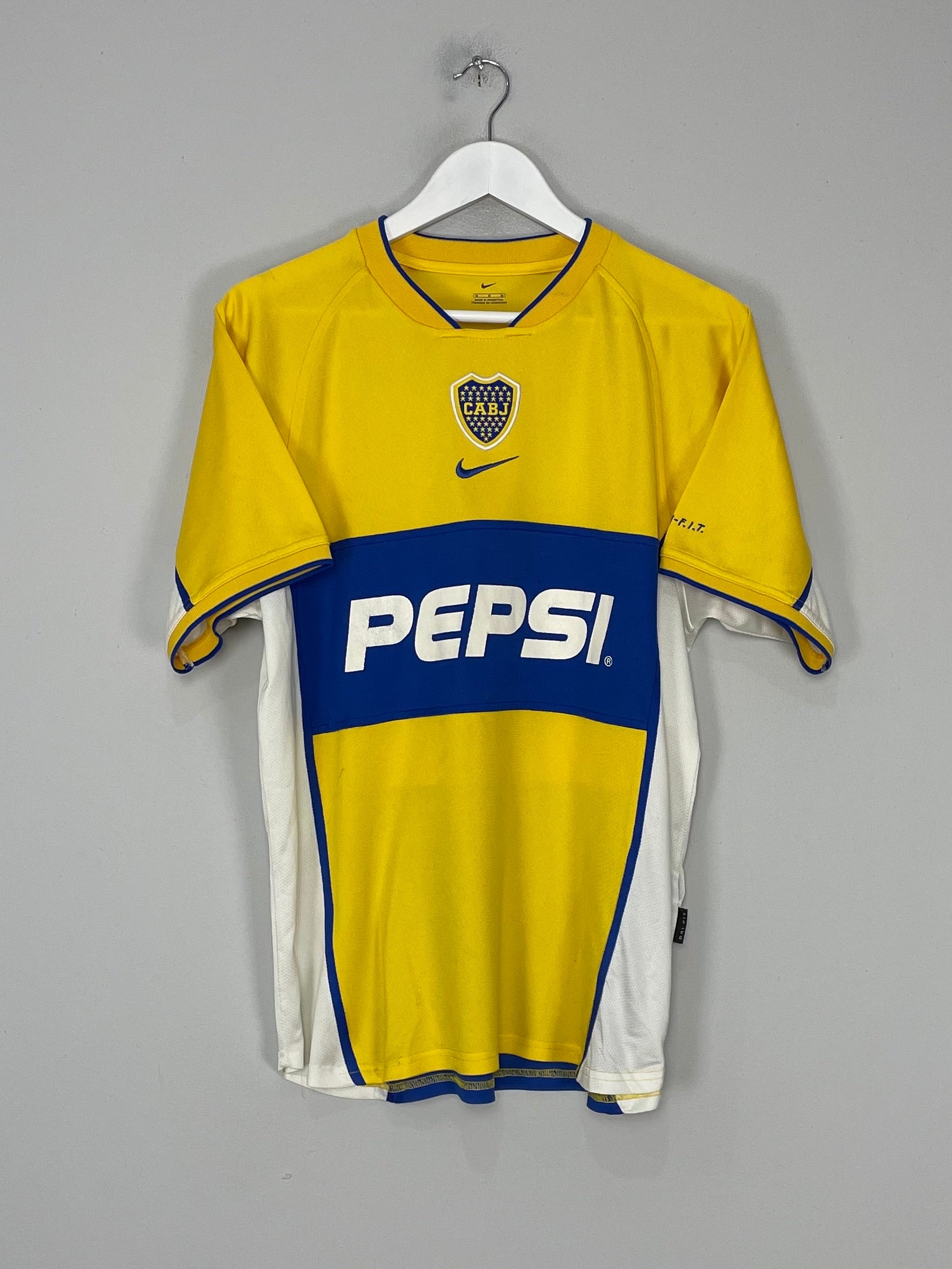 Shop 2002/03 BOCA JUNIORS AWAY SHIRT (M) NIKE, classic football shirts, vintage football shirts & retro soccer jerseys at Cult Kits