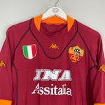 Shop 2001/02 ROMA TOTTI #10 HOME SHIRT (XL) KAPPA, classic football shirts, vintage football shirts & retro soccer jerseys at Cult Kits