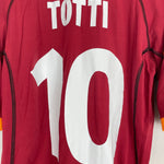 Shop 2001/02 ROMA TOTTI #10 HOME SHIRT (XL) KAPPA, classic football shirts, vintage football shirts & retro soccer jerseys at Cult Kits
