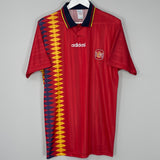 Shop 1994/96 SPAIN HOME SHIRT (L) ADIDAS, classic football shirts, vintage football shirts & retro soccer jerseys at Cult Kits