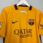 Shop 2015/16 BARCELONA MESSI #10 AWAY SHIRT (M) NIKE, classic football shirts, vintage football shirts & retro soccer jerseys at Cult Kits