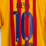 Shop 2015/16 BARCELONA MESSI #10 AWAY SHIRT (M) NIKE, classic football shirts, vintage football shirts & retro soccer jerseys at Cult Kits