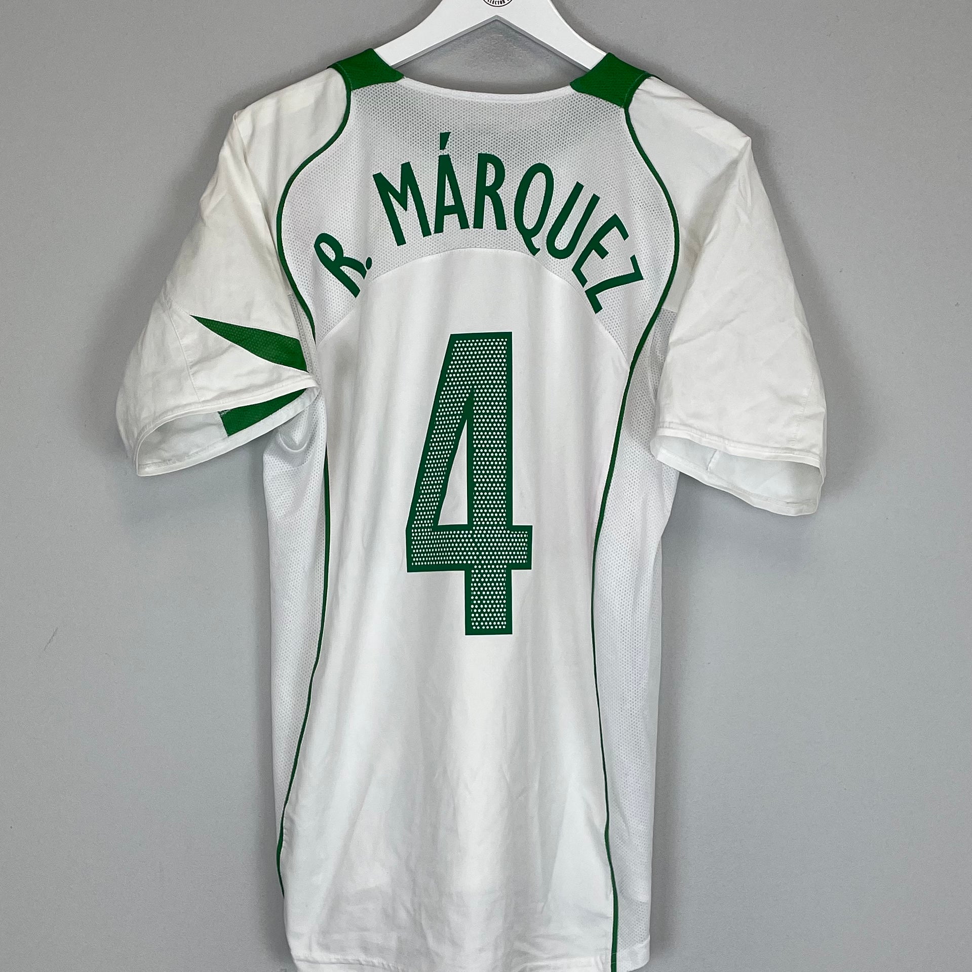 Shop 2004/06 MEXICO R.MARQUEZ #4 AWAY SHIRT (L) NIKE, classic football shirts, vintage football shirts & retro soccer jerseys at Cult Kits