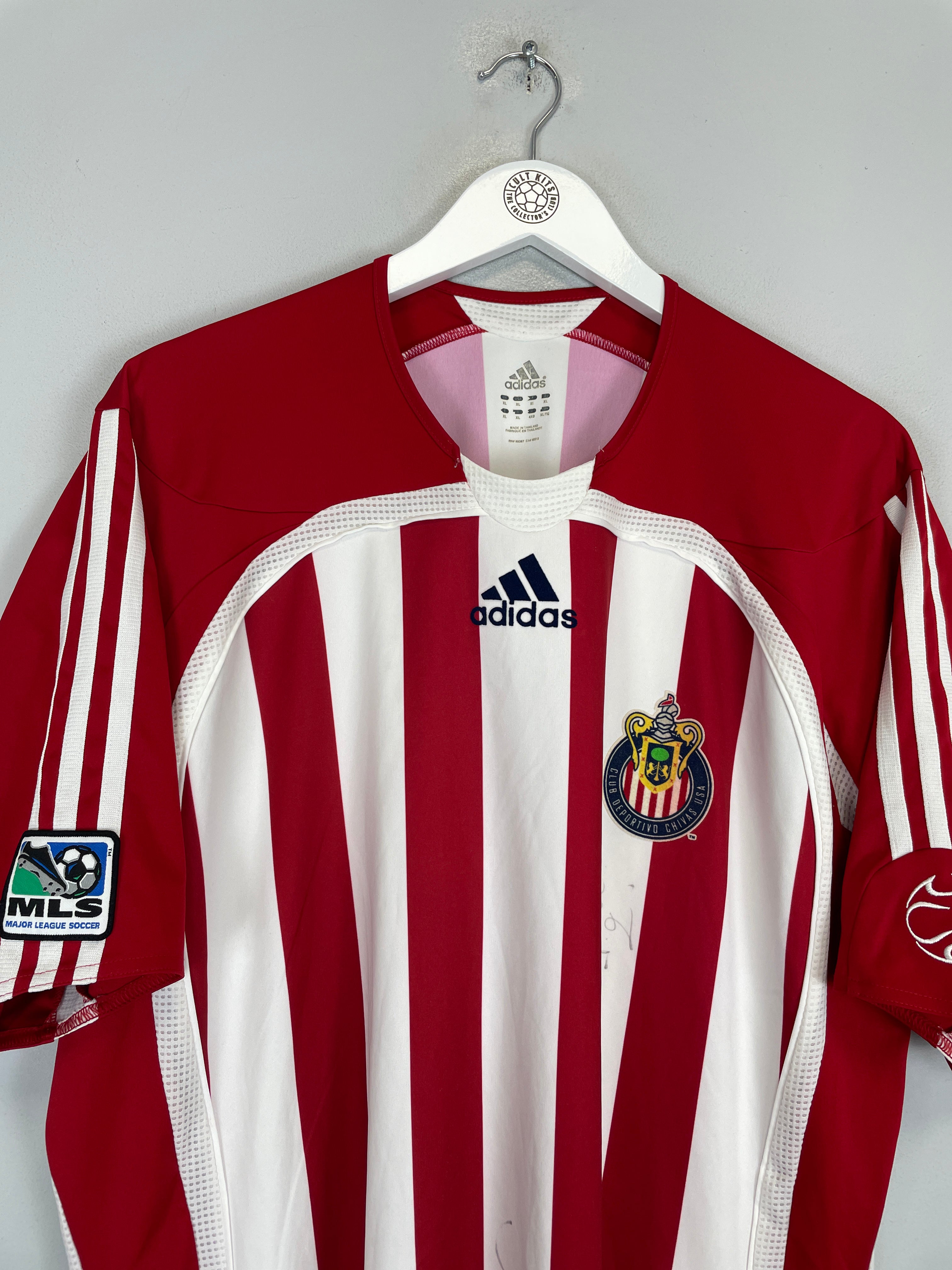 Shop 2006/07 CHIVAS GUADALAJARA *PLAYER ISSUE* SIGNED HOME SHIRT (XL) ADIDAS, classic football shirts, vintage football shirts & retro soccer jerseys at Cult Kits