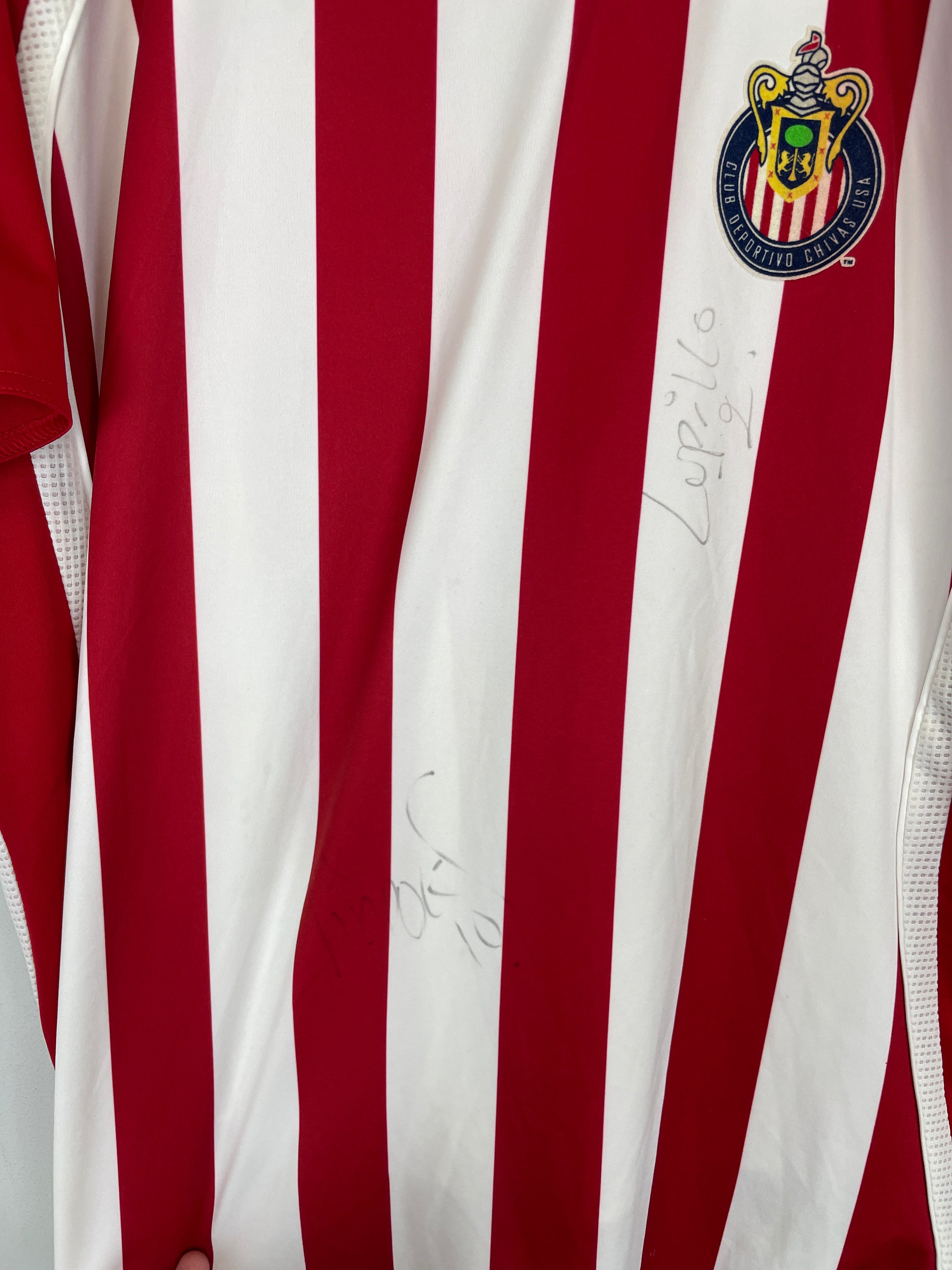 Shop 2006/07 CHIVAS GUADALAJARA *PLAYER ISSUE* SIGNED HOME SHIRT (XL) ADIDAS, classic football shirts, vintage football shirts & retro soccer jerseys at Cult Kits