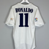 2002/03 REAL MADRID RONALDO #11 *CENTENARY* HOME SHIRT (L) ADIDAS