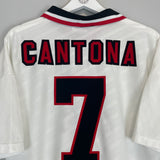 Shop 1996/97 MANCHESTER UNITED CANTONA #7 AWAY SHIRT (XL) UMBRO, classic football shirts, vintage football shirts & retro soccer jerseys at Cult Kits