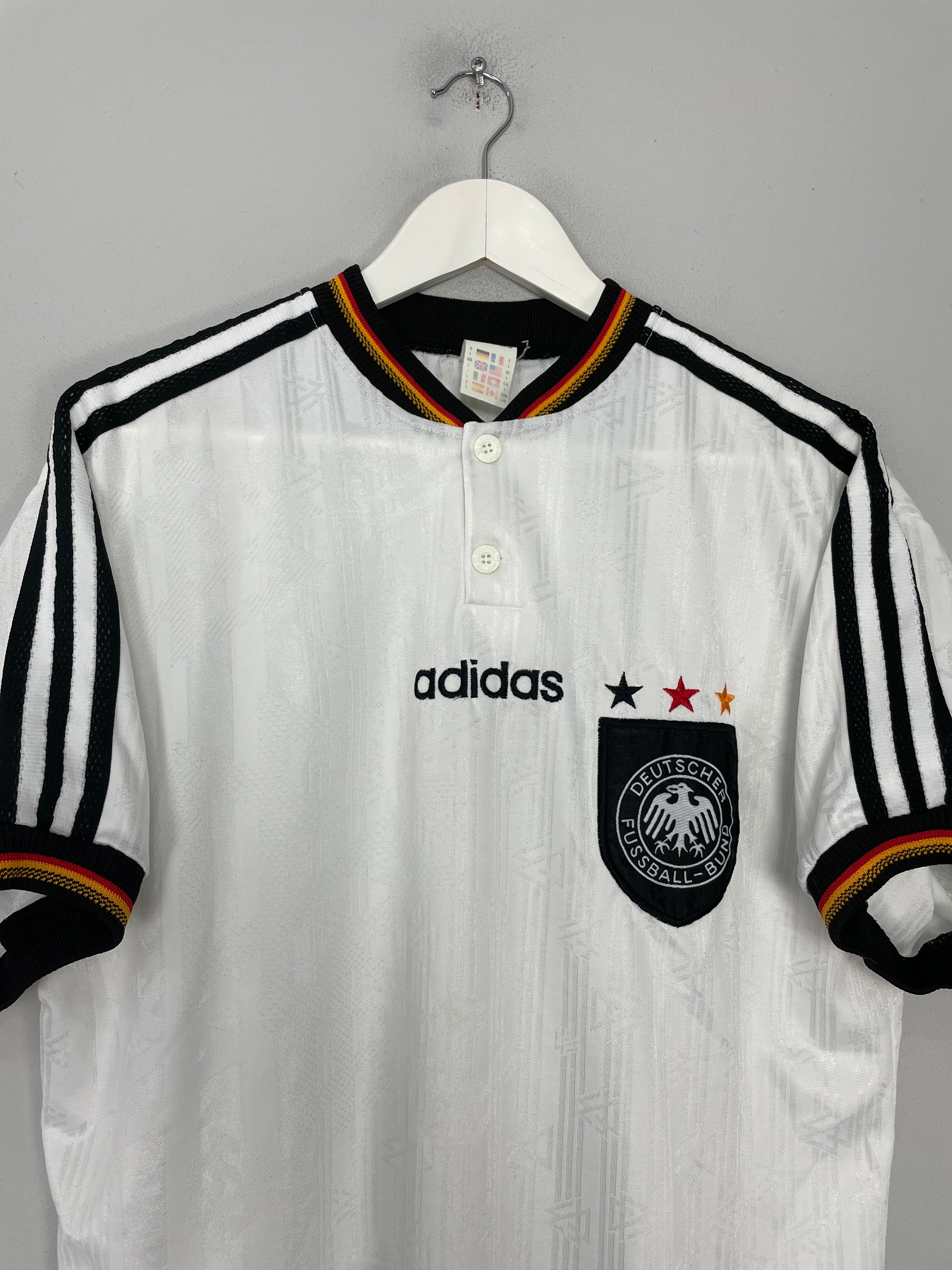 Shop 1996/98 GERMANY HOME SHIRT (L) ADIDAS, classic football shirts, vintage football shirts & retro soccer jerseys at Cult Kits
