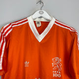 1988/90 NETHERLANDS CENTENARY HOME SHIRT (L) ADIDAS