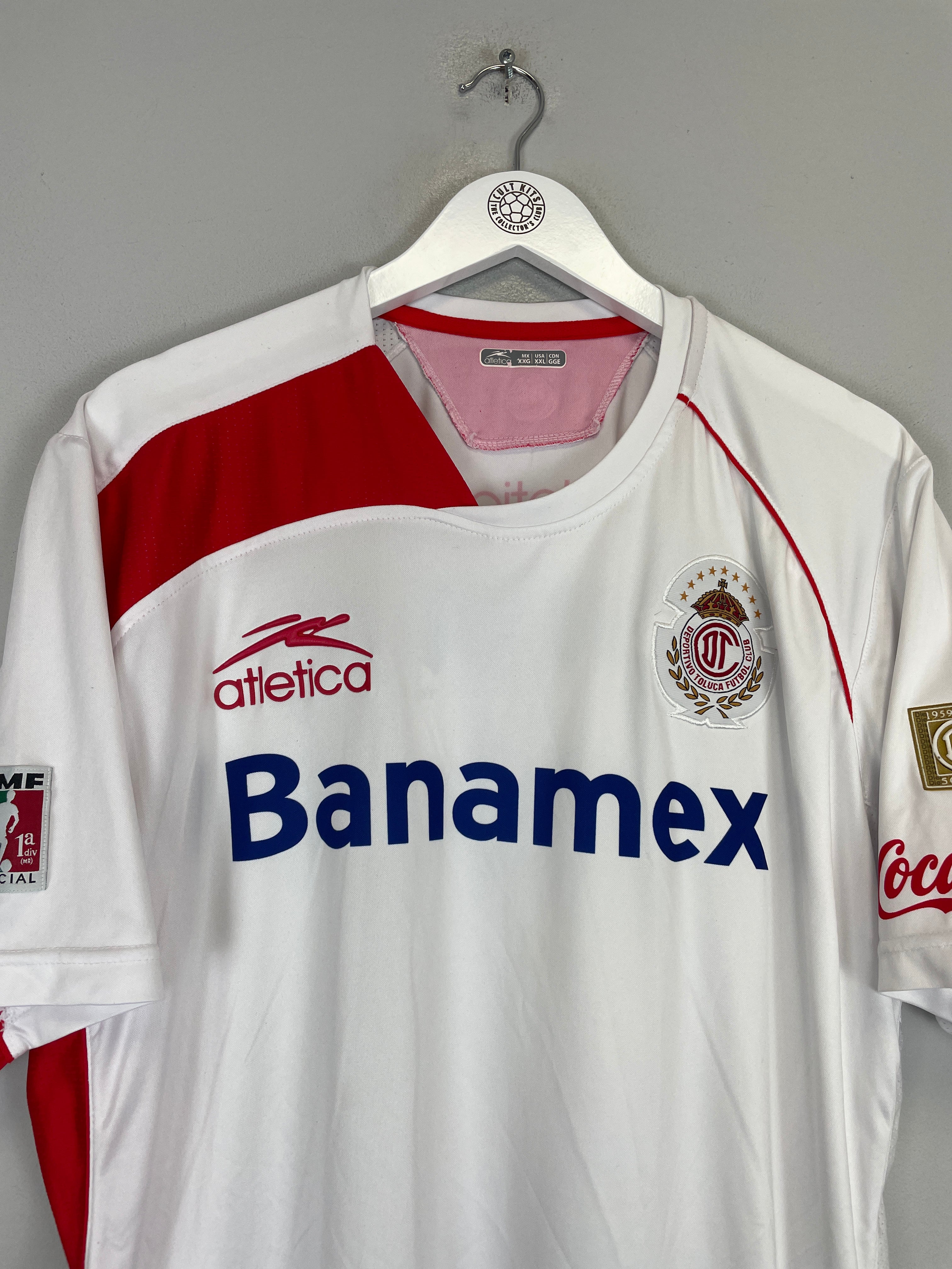Shop 2009/10 DEPORTIVO TOLUCA *50 YEAR* AWAY SHIRT (XXL) ATLETICA, classic football shirts, vintage football shirts & retro soccer jerseys at Cult Kits