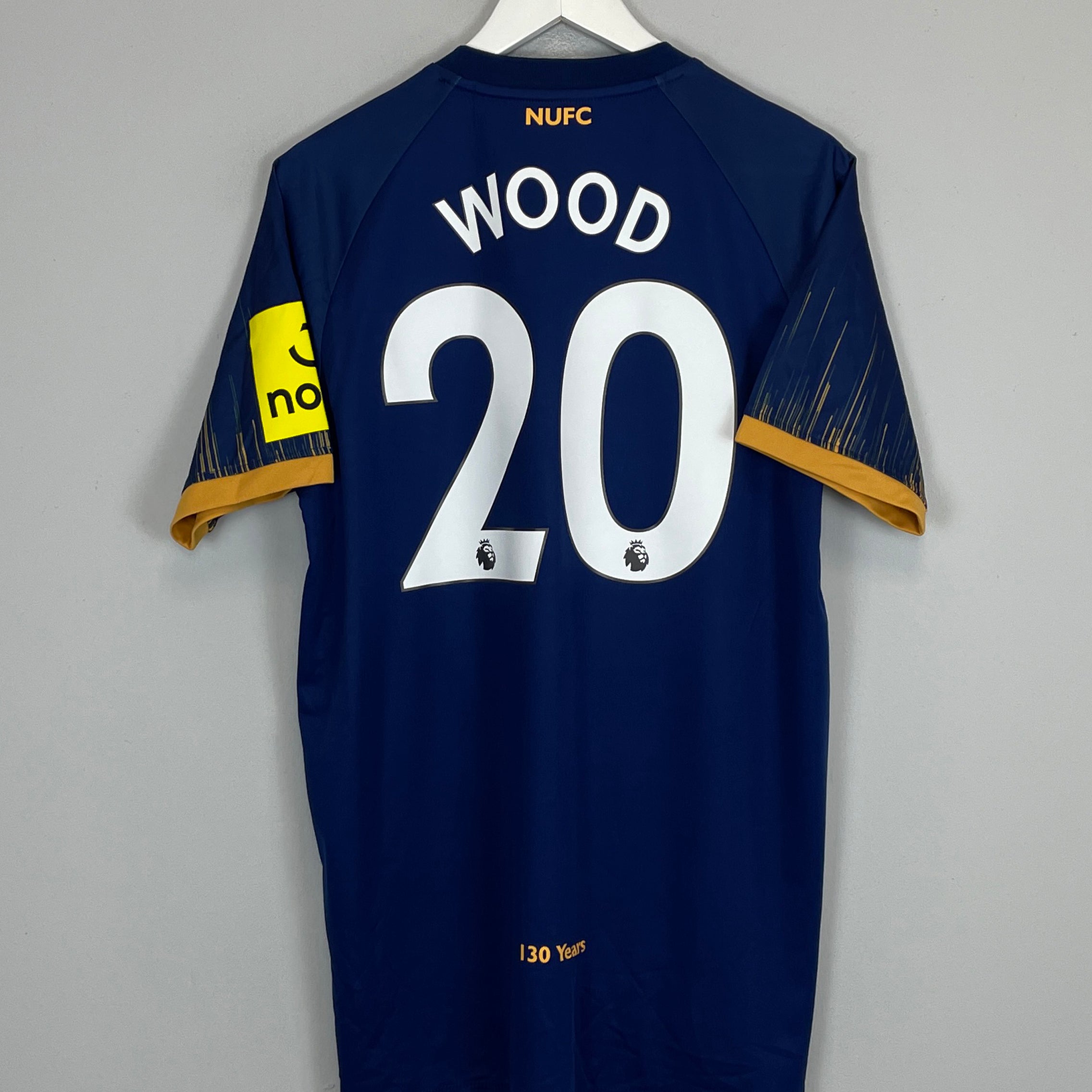Shop 2022/23 NEWCASTLE UNITED WOOD #20 AWAY SHIRT (L) CASTORE, classic football shirts, vintage football shirts & retro soccer jerseys at Cult Kits